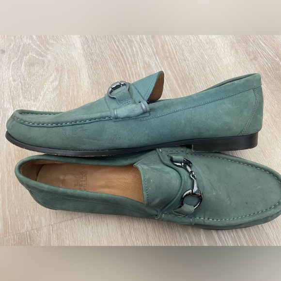 Peter Millar Men’s Suede Bit Loafers Green 11.5 Preppy Classic Business Dress - Picture 11 of 14